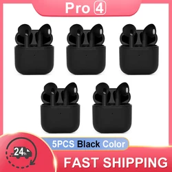 5 sztuk Oryginalne słuchawki Pro 4 Bezprzewodowe słuchawki Bluetooth Podwójny mikrofon Sterowanie dotykowe Zestaw słuchawkowy HiFi Stereo HD Mic Call Earbuds Pro4