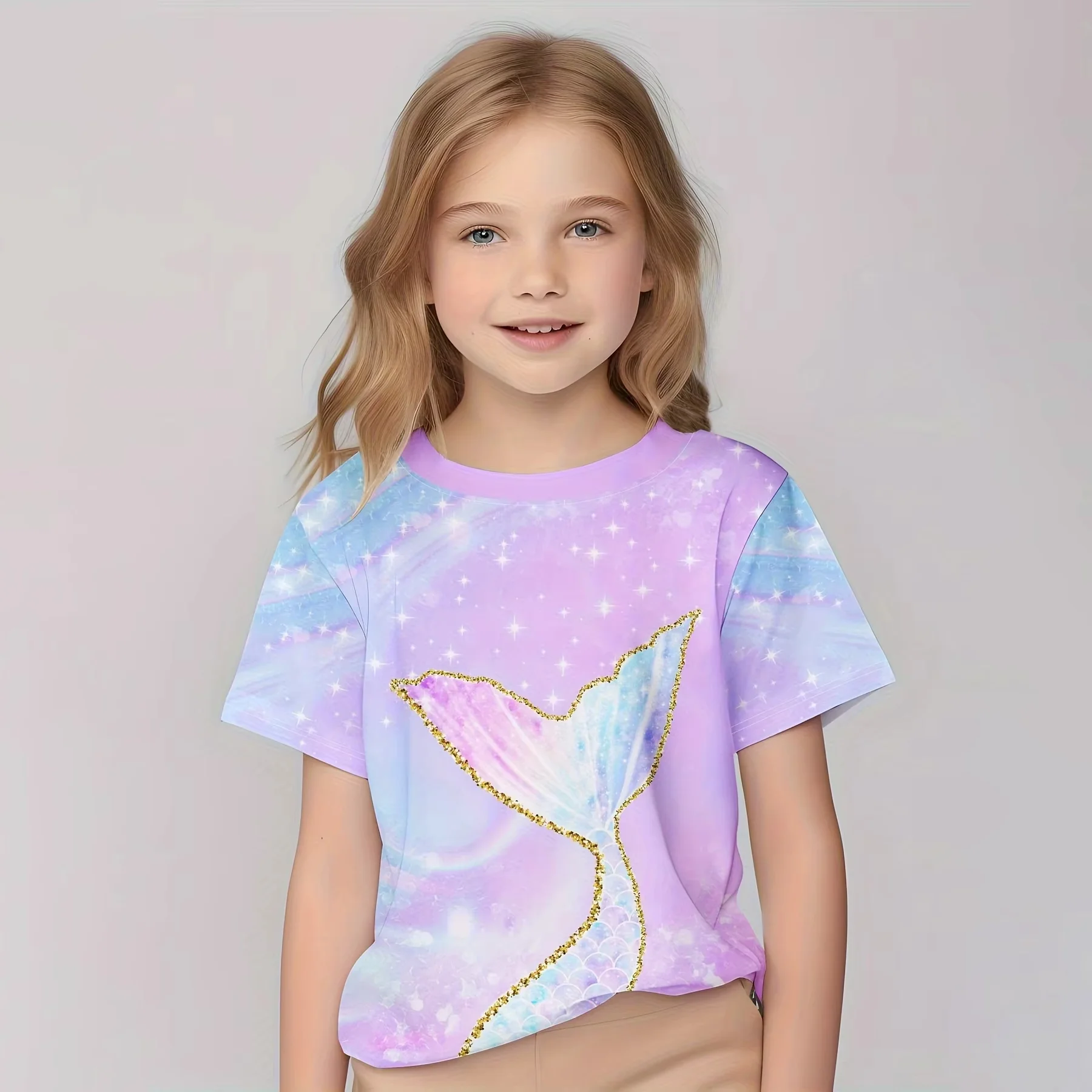 Children's Clothing Girl Clothes Short Sleeve Girl T-Shirt Kawaii Animals 3D Print Tops Kids Summer Clothes Baby Clothes 2-10Y
