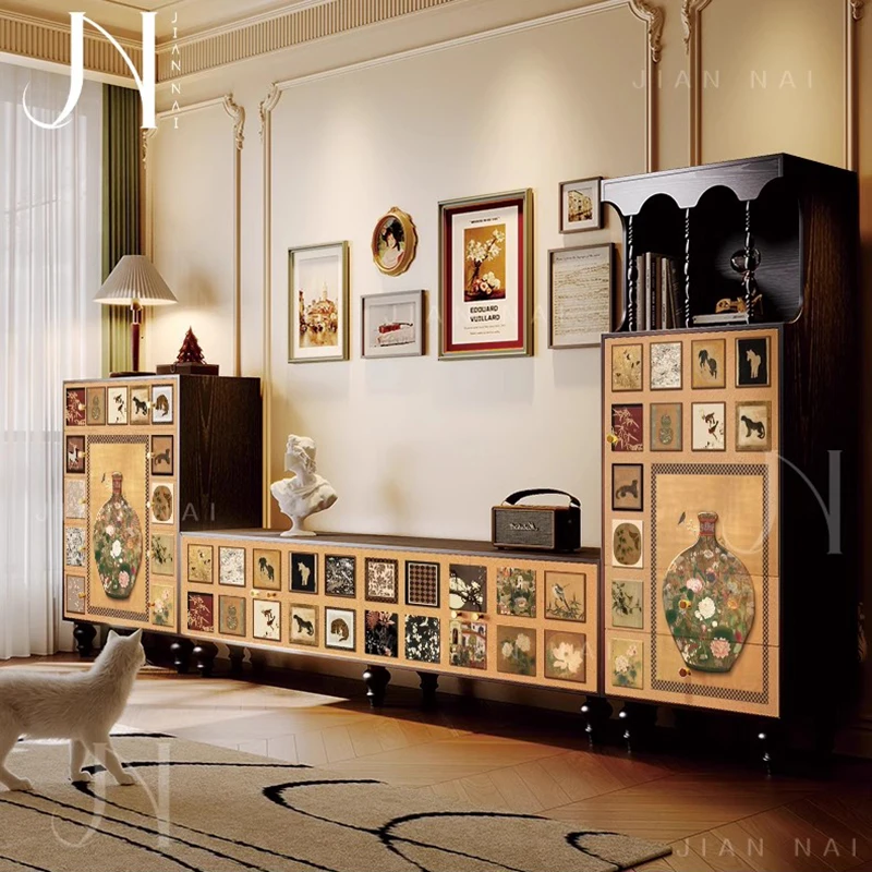 Accent Luxury Living Room Cabinets Display Nordic Corner Storage Cabinets Drawers Curio Craft Armoires De Salon Home Furniture