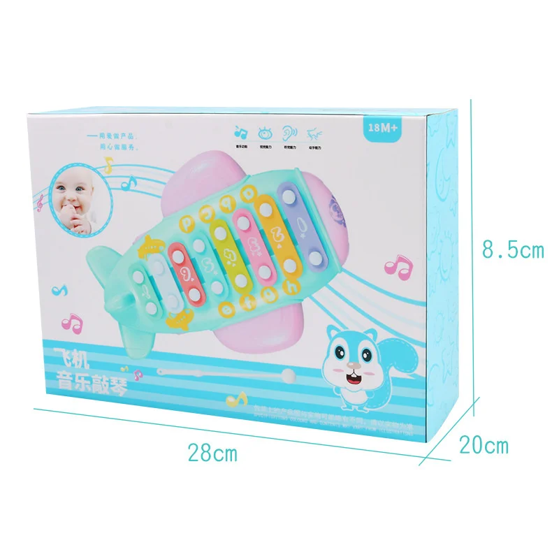 Musical Hand Playing Baby Eight Tone xylophone Piano Baby Educational Musical Instrument Toys 1-2-3 Years Old