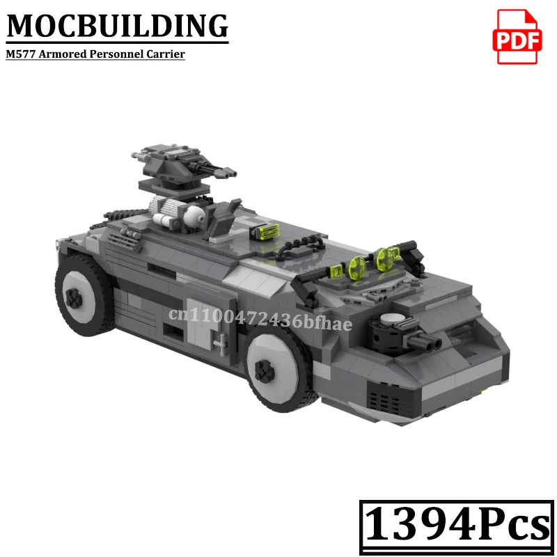 M577 APC Auto Modell Blöcke MOCBUILDING Bewaffnete Taktische Fahrzeug Ziegel Sci-fi Film Bau Spielzeug Geschenk