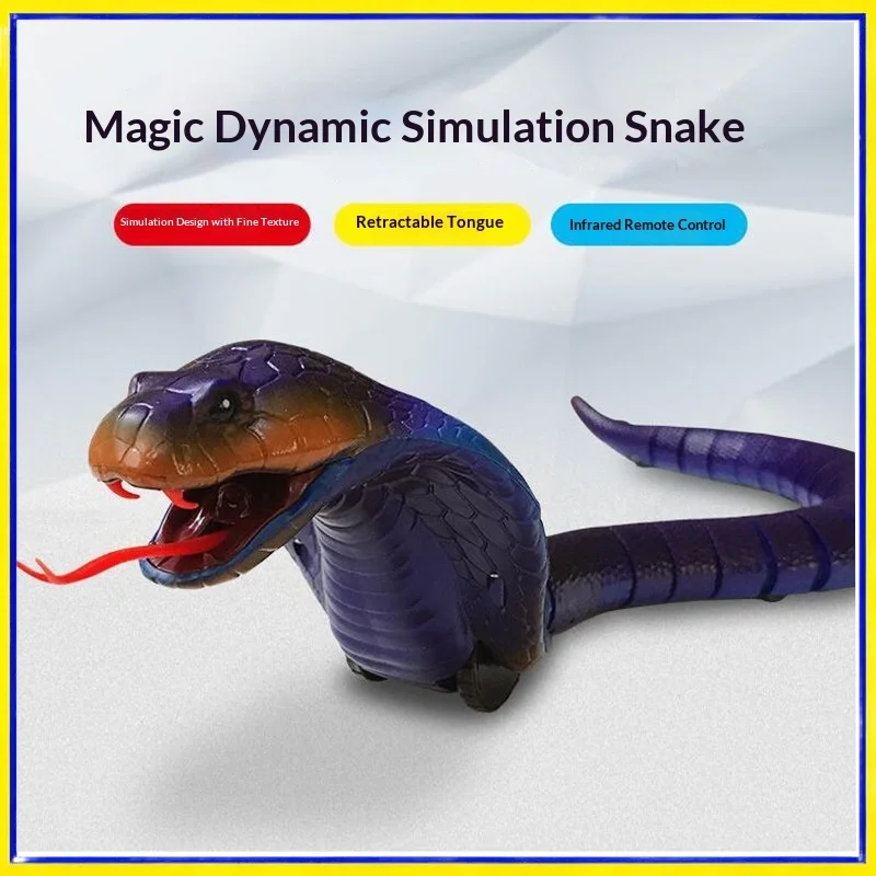 

Naja Cobra Infrared Remote Control Electric Realistic Lifelike Cobra Reptile Prank Prop Toy For Adult Halloween Party