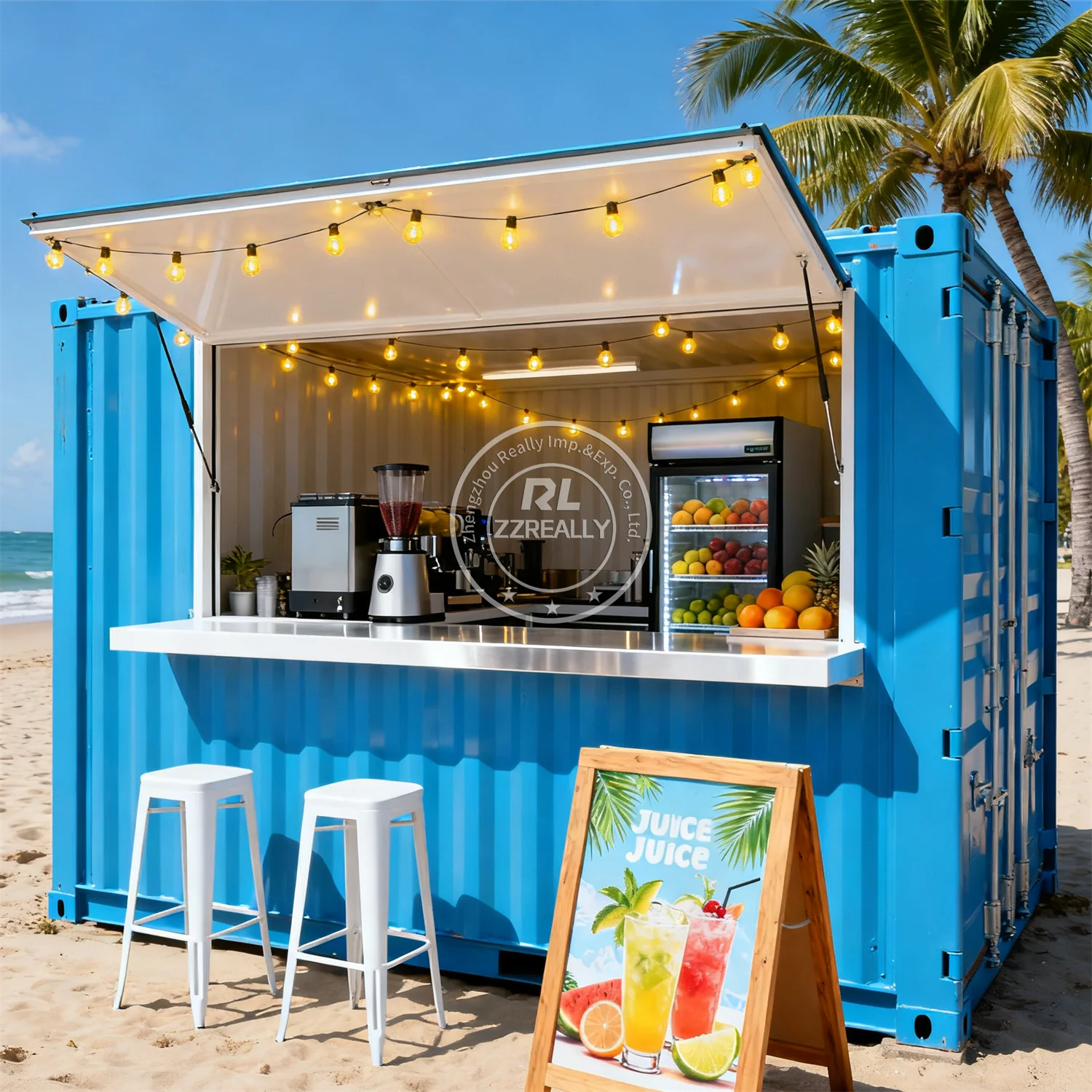 Customized Design Modern Small Custom Movable Container Bar Kiosk Outdoor Container Restaurant With Kitchen Equipment