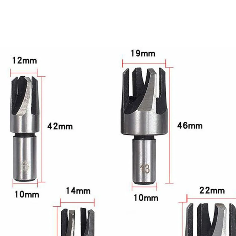Claw Type Wood Plug Cutter Set Titanium Coated Drill Bits Hex Shank Countersink Carpentry Wood Craft Hole Saw Professional