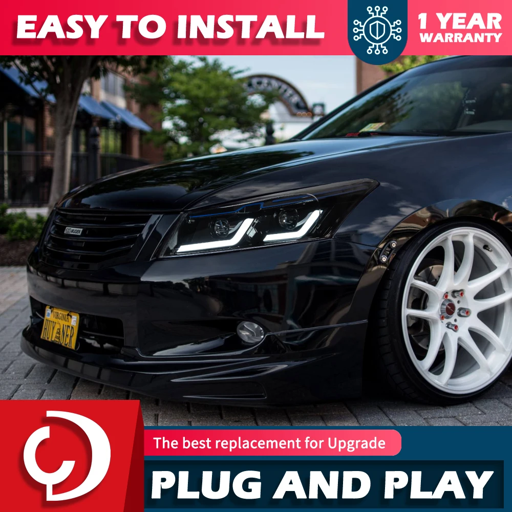 

AKD Car Styling for Honda Accord G8 2008-2012 Dynamic Signal LED DRL Daytime running Headlight Light Assembly Accessories