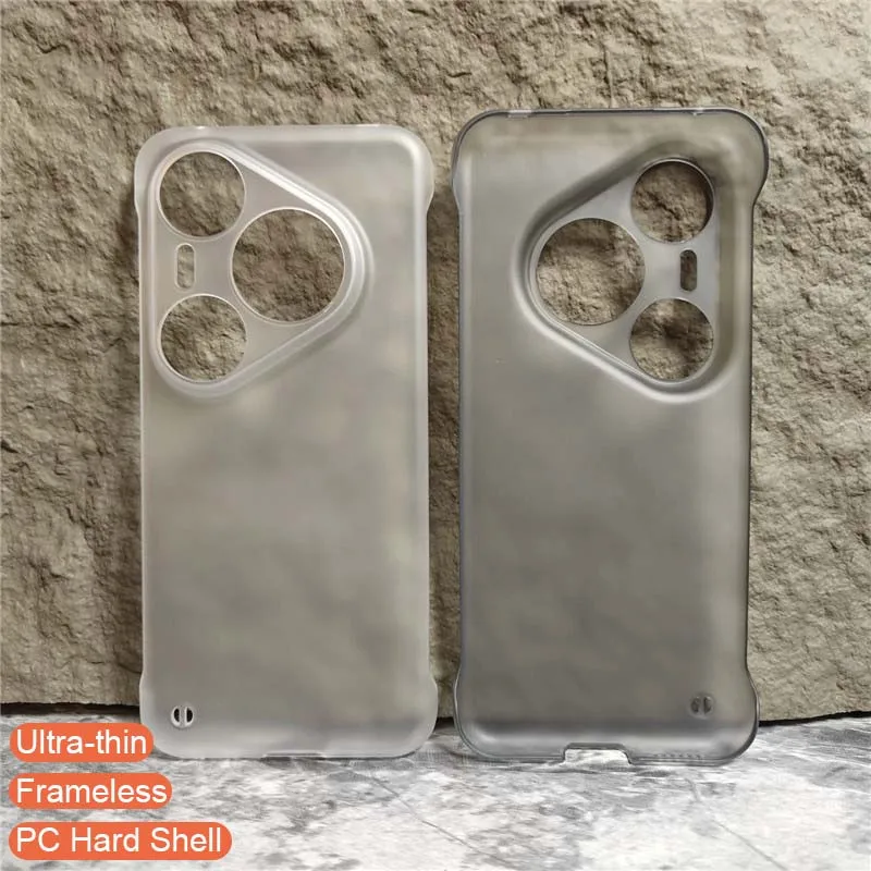 Rahmenlose, ultradünne, matte Anti-Fingerprint-PC-Hülle für Huawei Pura 80 70 P70 P80 Pro Plus Ultra Back Shell Cover Protector