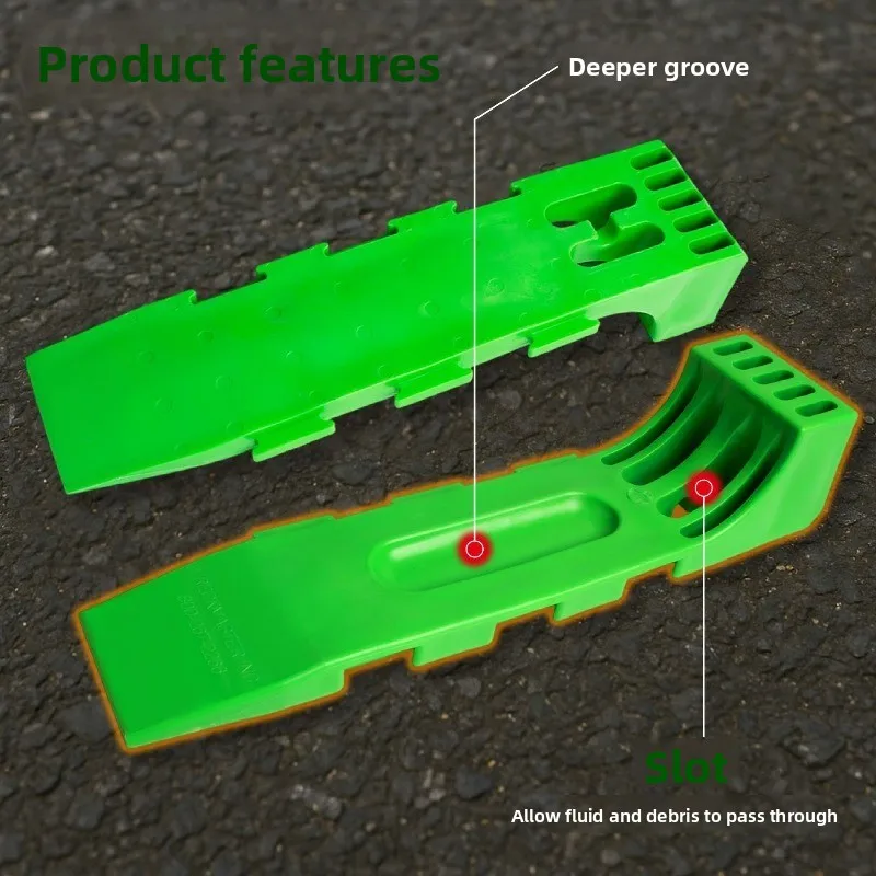 Assemblable Plastic Wheel Chock Anti-Slip Tire Stopper For Trailer Wrecker Truck Transporter