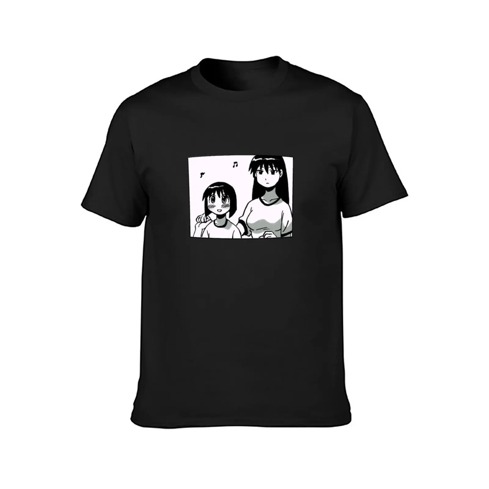 Ransroom draws that panel of kaori and sakaki dancing together / azumanga daioh T-Shirt sublime T-shirts for men cotton