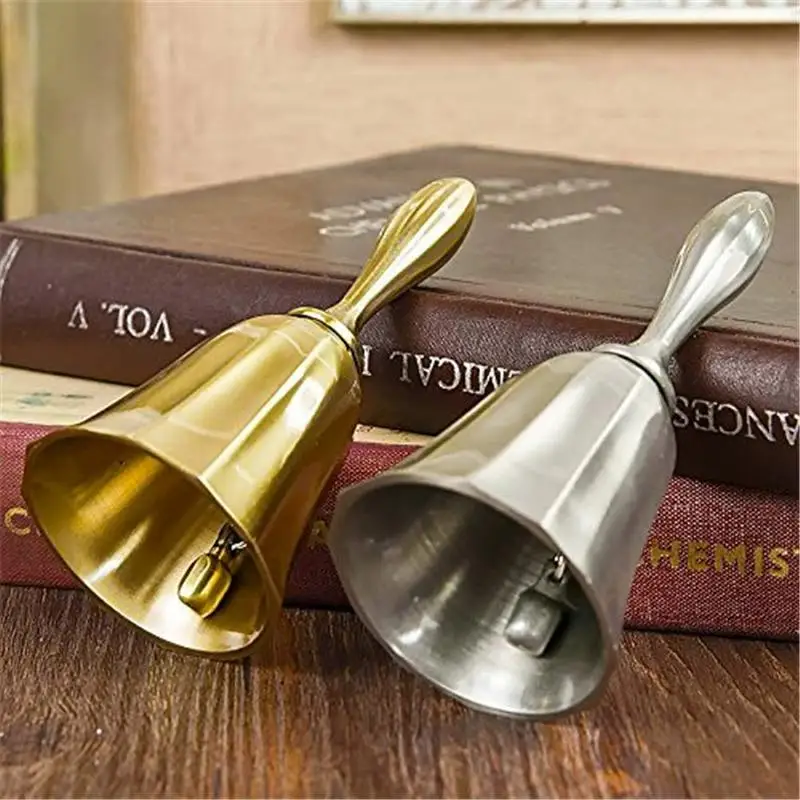 Handheld Bell For Ring Call Bell Hand Bell Christmas Hand Bells For Wedding Decoration Restaurant School Church Classroom Bar