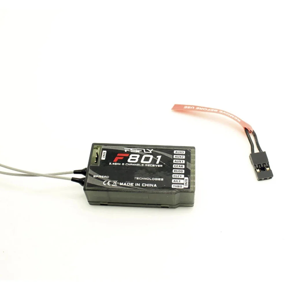 

FSFLY F801 2.4GHz 8CH PPM Receiver Support Spektrum DX6 DX7 DX8 JR Transmitter for RC Helicopters Airplane