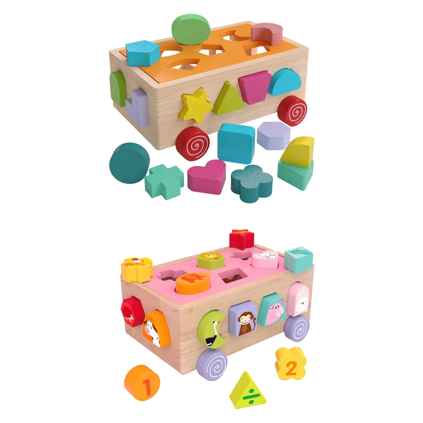 Wooden Building Blocks Sorting Learning Toys Colorful Educational Education Present Gifts Build Children's Children's Bricks