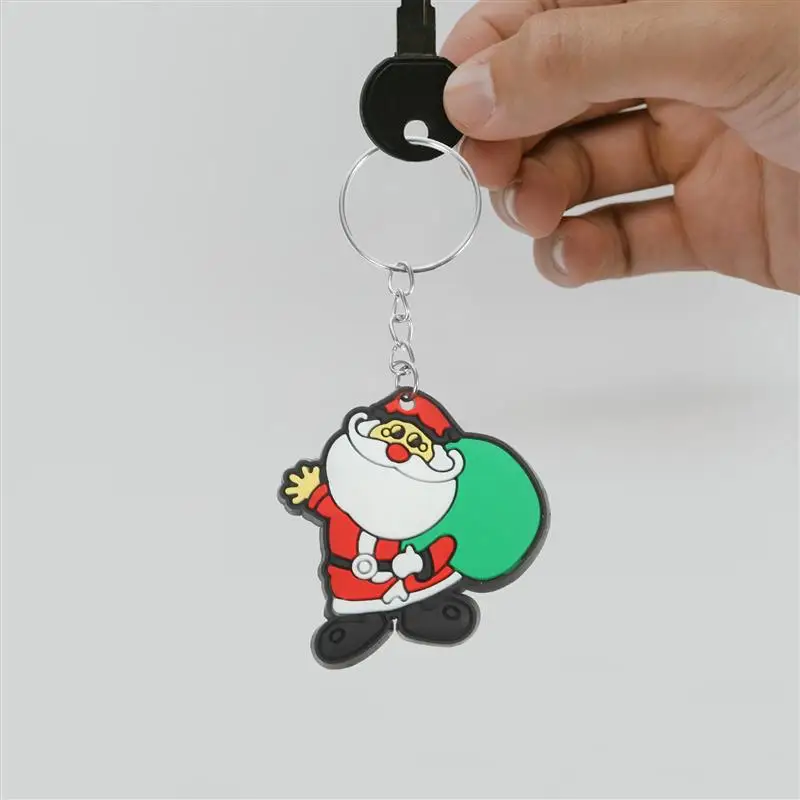 35Pcs Backpack Clips Holiday Pendant Keychain Reindeer Keychain Santa Claus Keyring Christmas Key Charm Pendant