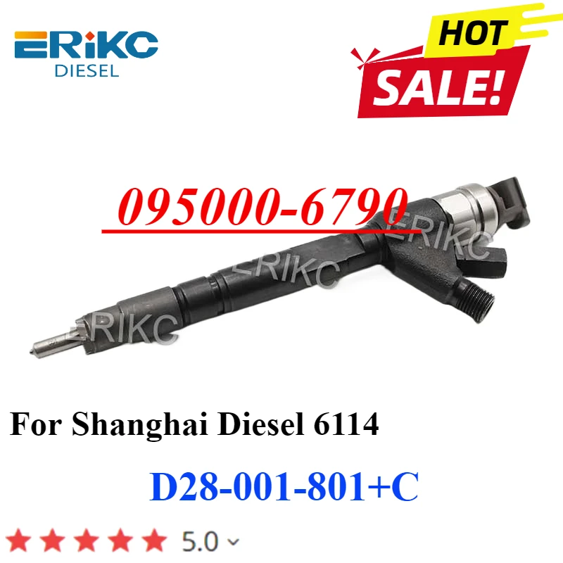 ERIKC 095000-6790 095000-6791 Auto Fuel Injector OEM D28-001-801+C For Shanghai Diesel 6114