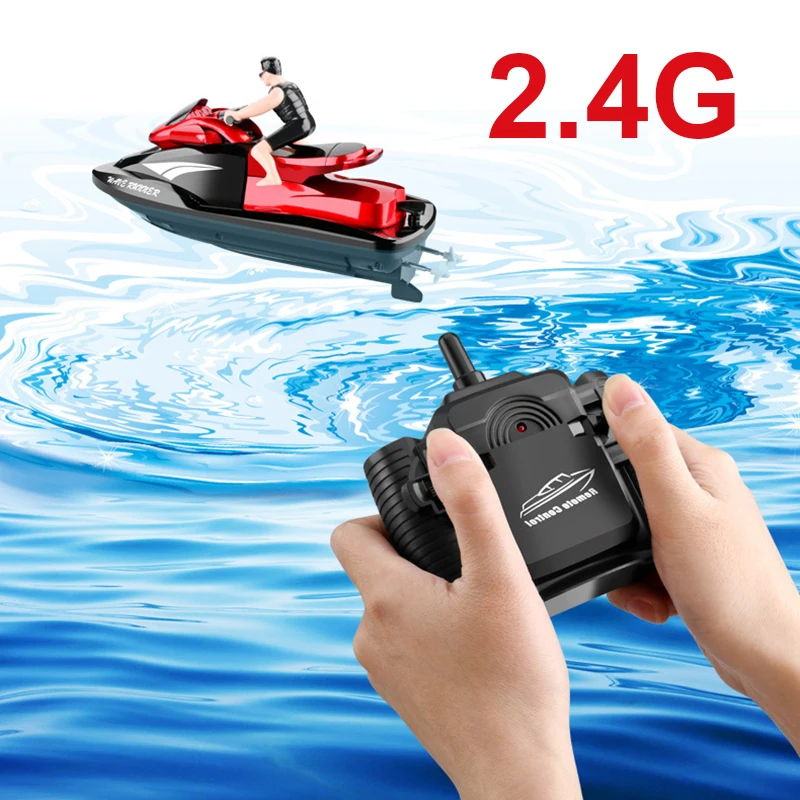 20 KM/H RC boat motorcycle speedboat 2.4G radio remote control high speed ship water game gift for children kids birthday