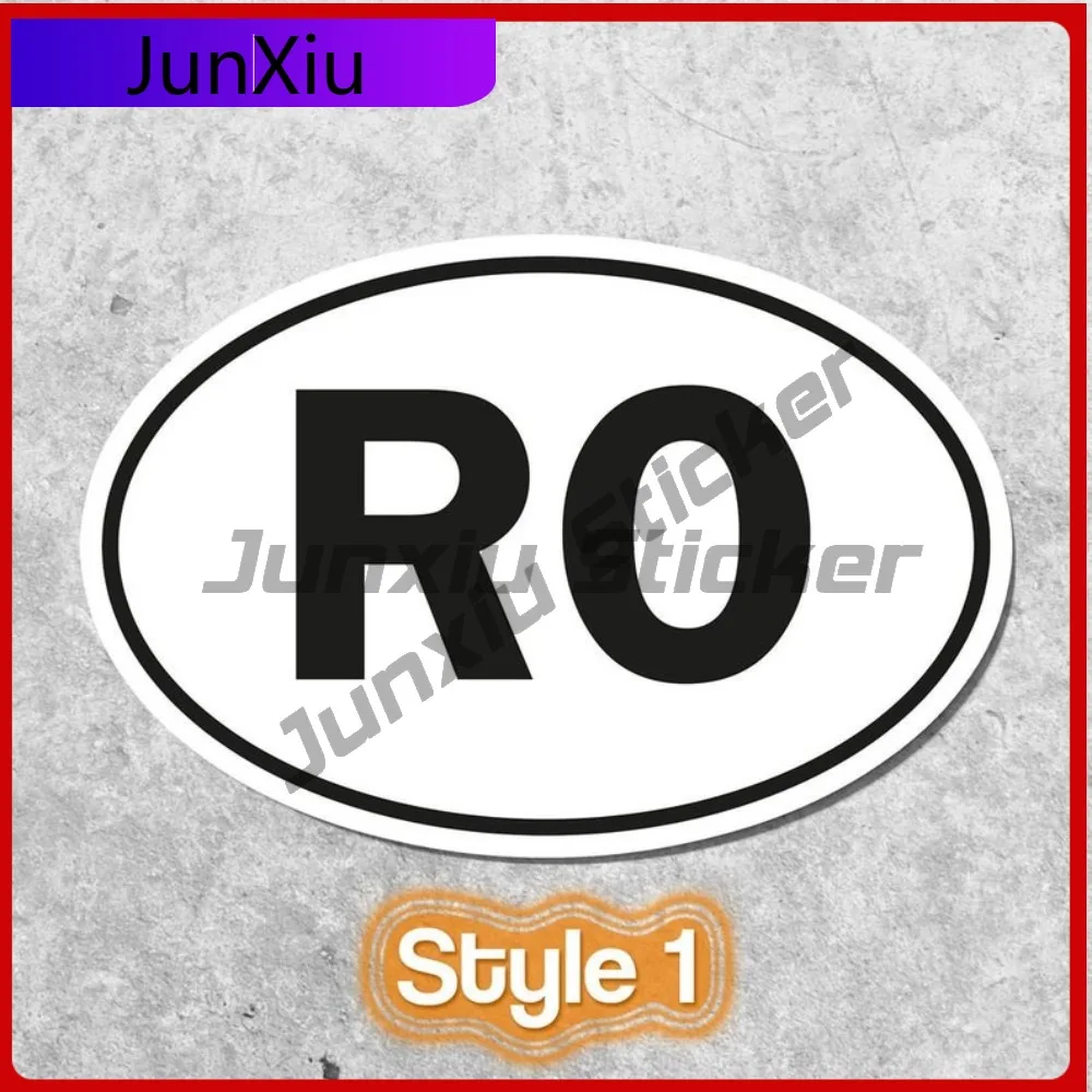 Romania Flag Sticker Oval-shaped White and Black Country Funny Toilet Seat Campers Scratch Resistant Scratch Proof Car Styling