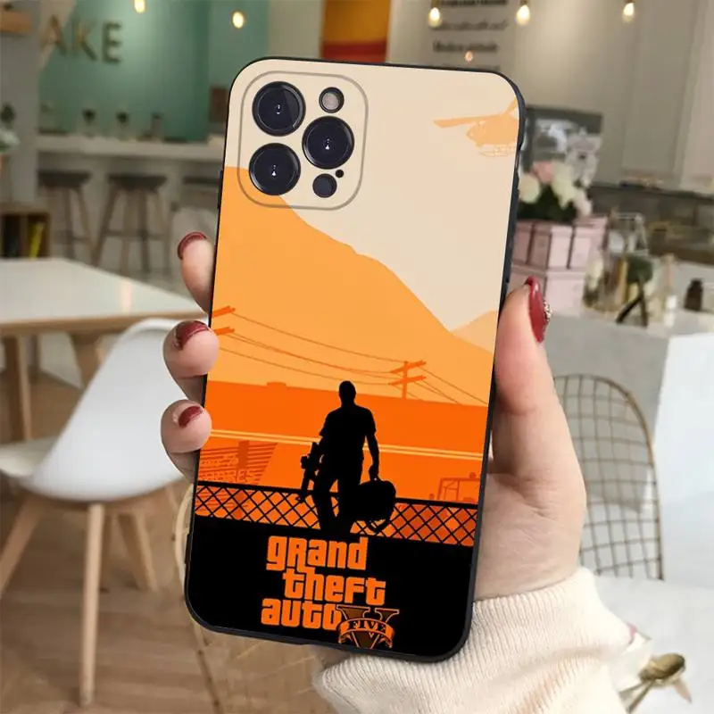 Rockstar Gta 5 Grand Phone Case Silicone Soft for iphone 14 13 12 11 Pro Mini XS MAX 8 7 6 Plus X XS XR Cover