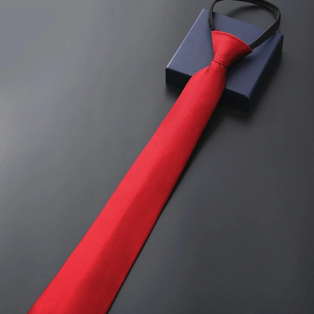Professionelle Herren-Krawatte mit Reißverschluss, 8 cm, für Business, formelle Anlässe, Arbeit, Mode, Herren-Krawatte für Meetings, Hochzeiten, Alltag. – Detail 7