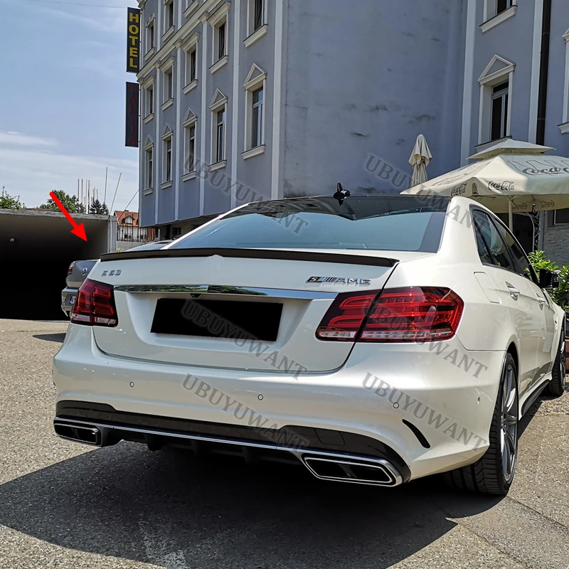FOR BENZ W212 E-CLASS SEDAN Auto High Quality ABS Rear Lip Spoiler Trunk Boot Wing 1Pcs Car Styling 2008-2015 view 6