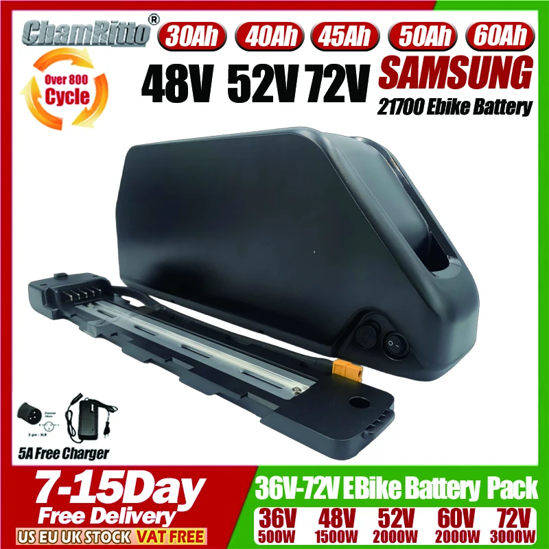 

36v 48v 52v Electric bicycle cham-rider 750w 1000w Lithium Batterie ebike 25ah 30ah 40ah 50ah 60ah Batterie 60v 72v 2000w 1500w