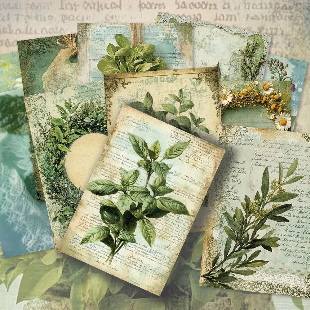 32-postais-vintage-com-tema-de-plantas-campestres-cartoes-ilustrados-com-plantas-verdes-e-flores-em-estilo-vintage