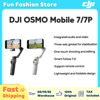 DJI Osmo Mobile 7/7P Smartphone Gimbal Stabilizer Native Tracking With Integrated Audio & Lighting Capabilities New