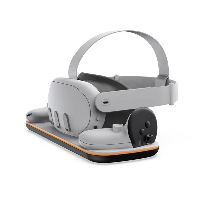Kit de adaptador de carga inalámbrica para auriculares Meta Quest 3 VR, estación de carga rápida, juego de adaptador de carga básico