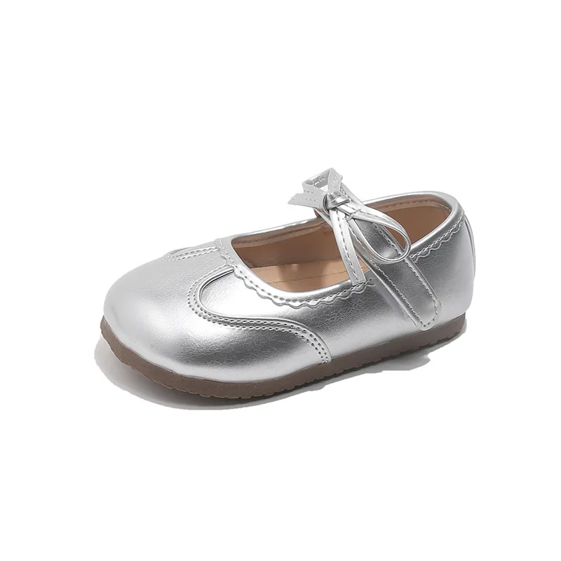 Kinder-Lederschuhe für Mädchen 2026 Frühling&Herbst Neue Mode Koreanischer Stil Weiche Schleife Rutschfeste Modische Prinzessinnen-Schuhe – Detail 20