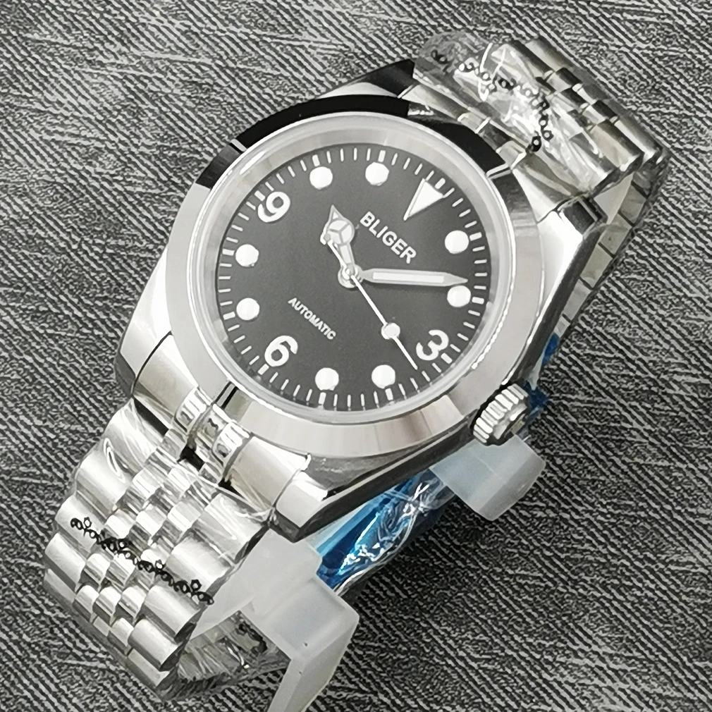 

40mm BLIGER NH35 Automatic movement ​Sterile dial Sapphire Stainless steel mechanical watches Luminous Men's mechanical watch