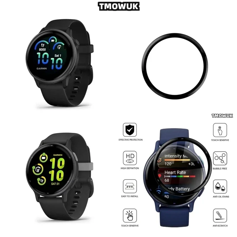 

For Garmin Active 6 Active6 Soft Screen Cover, Anti-scratch HD, Lightweight & Impact Resistant Film.