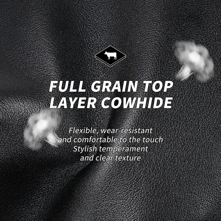 حقيبة ظهر من الجلد الطبيعي من نابا للرجال متعددة الوظائف مقاس 15 بوصة للكمبيوتر المحمول باللون الأسود حقيبة ظهر كاجوال للسفر حقيبة ظهر للعمل #6