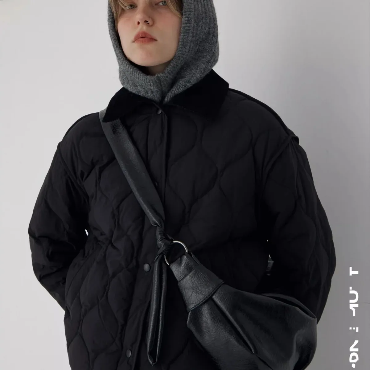 Single-shoulder Crossbody Bagf Niche Lazy Casual Wrinkled Oiled Wax Soft Leather Lace-up Korean Solid All-matching