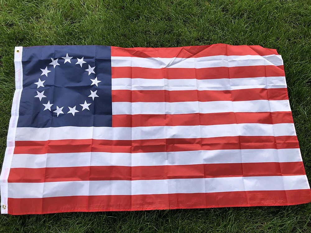 Bandera Betsy Ross - 13 estrellas, poliéster, doble cara 90x150 cm - imagen 4