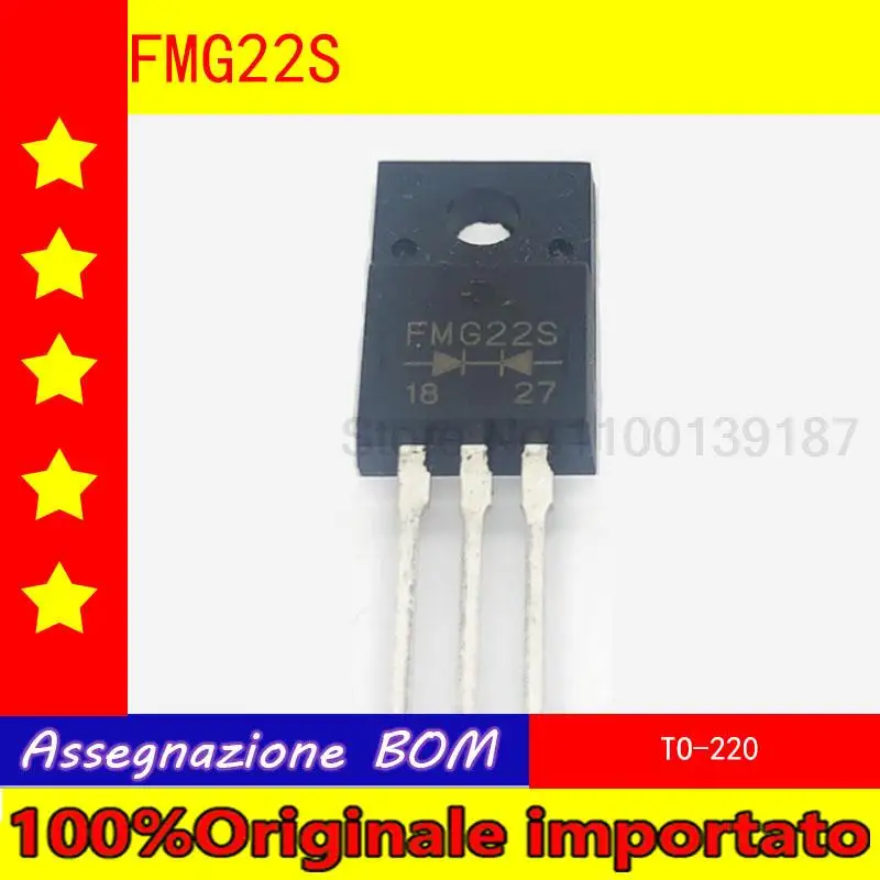 10pcs/lot   FMG22R  FMG22S  FMG22R power amplifier for TO-220F fast recovery diode (1 sets)