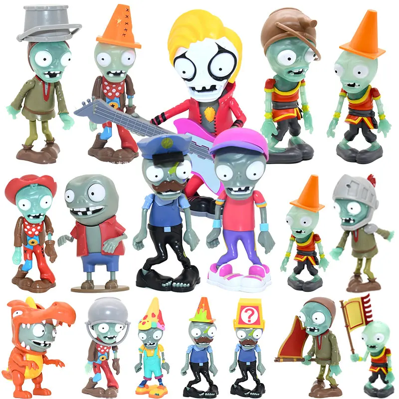 Zombies vs Plants Toys Figures 1PCS New Roles Bassist Breakdancer Monk Farmer Cowboy Pirate Zombie Action Dolls Christmas Gifts