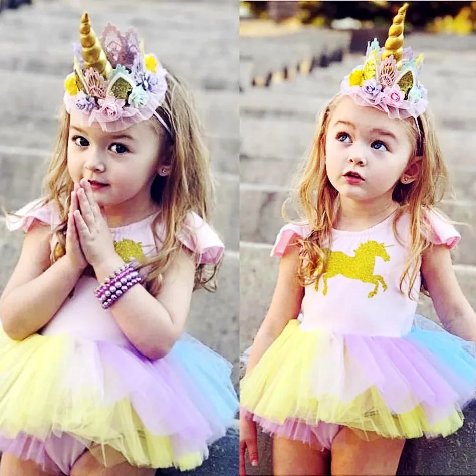 

Handmade unicorn lace crown hair accessories princess dress head birthday ball holiday performance piece