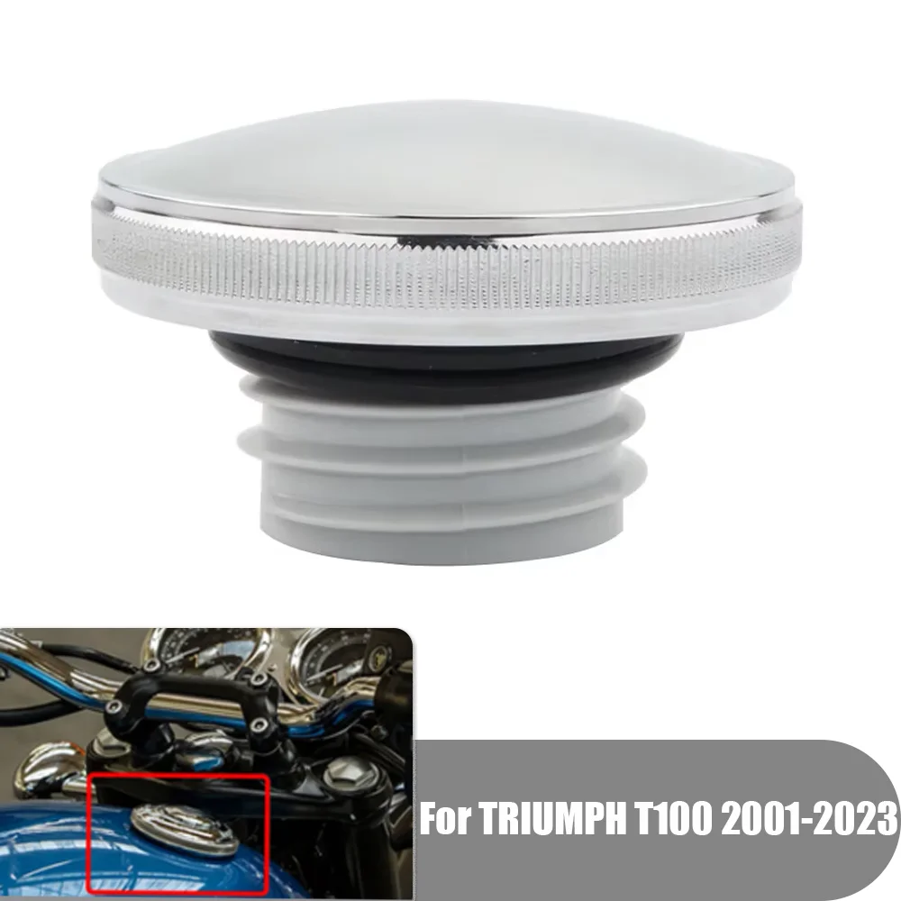 

Motorbike Fuel Gas Tank Cap Vented Oil Cover Aluminum Trim For Triumph T100 BONNEVILLE SE SCRAMBLER THRUXTON900 Thruxton 01-2023