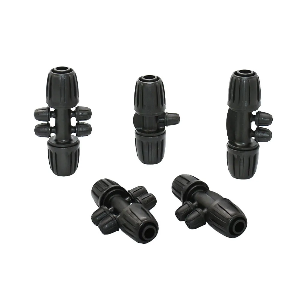 20mm PE Pipe Fittings Tee Elbow End Plug 20mm To 16mm 4/7mm Reducing Barb Connector Garden Hose Splitter Coupling