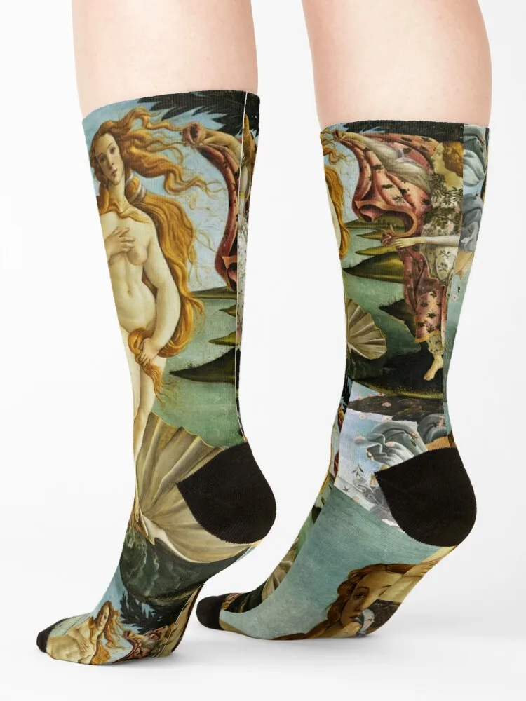 Sandro Botticelli The Birth of Venus 4. collage Socks Running essential Socks Man Women's