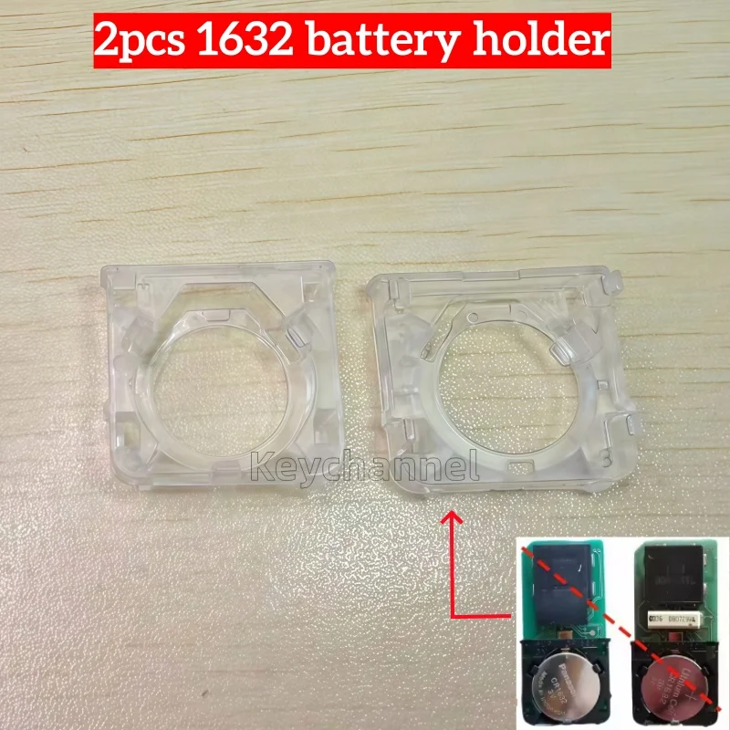 2pcs 1632 Battery Holder Car Smart Key Circuit Board 1632 Fixture for Toyota Subaru Lexus 6920 5290 Battery Slot Battery Fixture