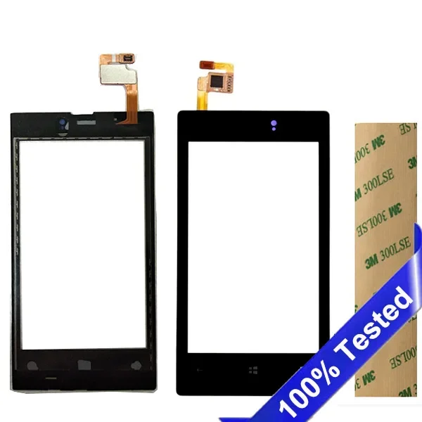 For Nokia Lumia 520 525 Touch Screen N520 N525 Digitizer Sensor Front Glass Lens panel Panel 3M Tape