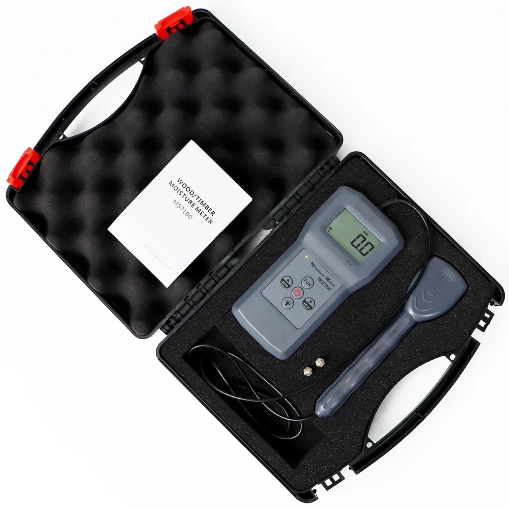 

Best sell 0-80% Wood Moisture Meter Digital Hygrometer MS7100 Pin Type Humidity Detector MS7100TS Veneer Moisture Tester for