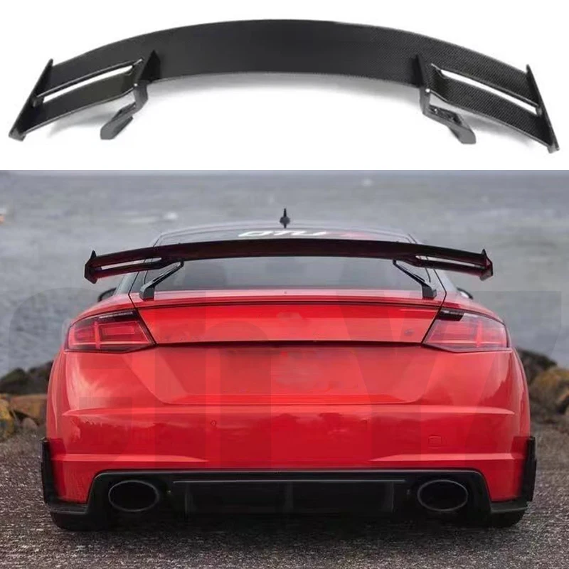 Dla Audi Tt Tts Ttrs R8 V8 MK3 Mk2 Spoiler z włókna węglowego tylna owiewka bagażnika