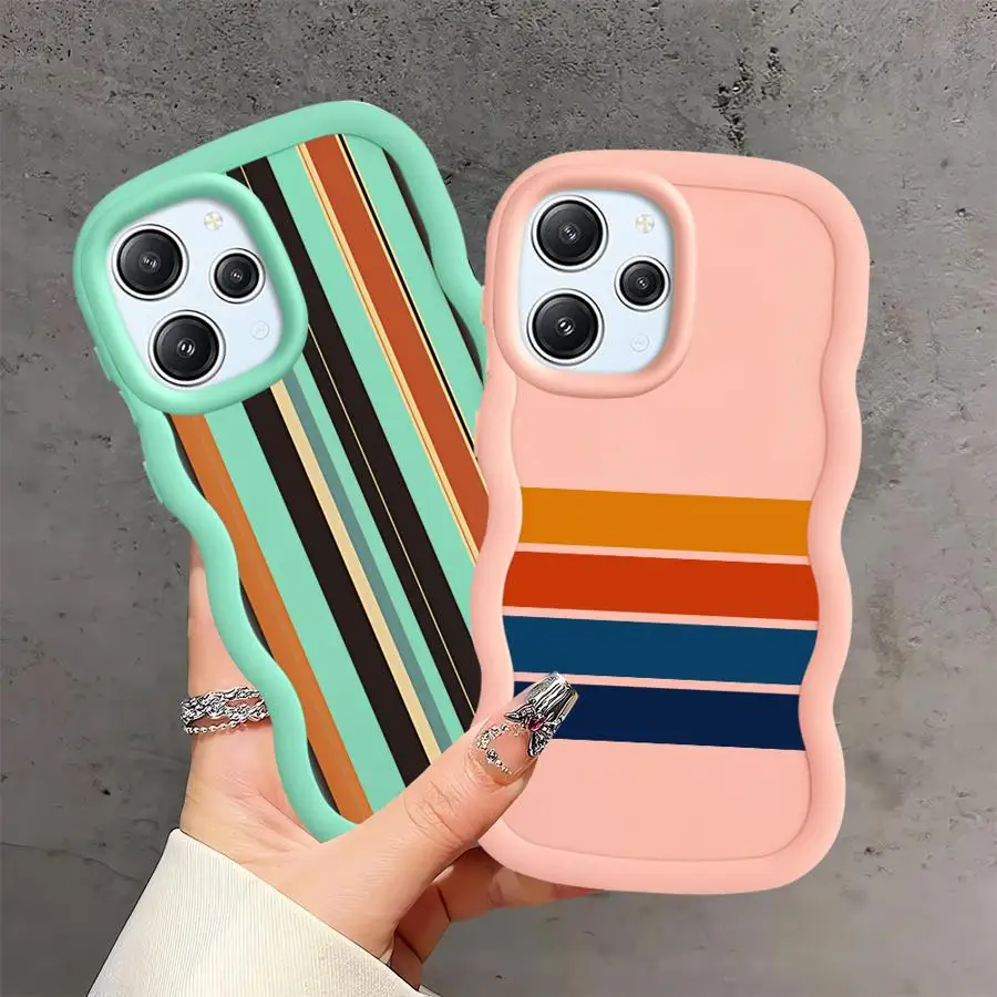 حافظة لهاتف Xiaomi Poco X3 NFC X5 X3 Pro غطاء هاتف ناعم بخطوط ريترو