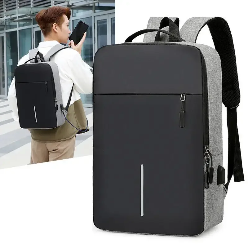 High-quality Laptop Bag Business Casual Men\'s Backpack With Usb Charging Simple Fashion Large Capacity Outdoor Travel Backpack