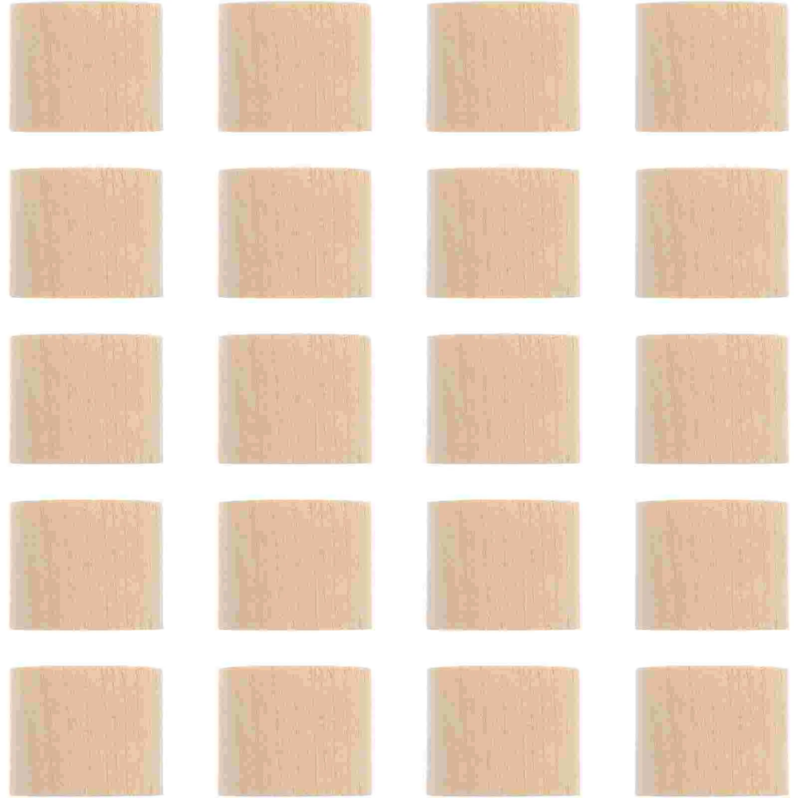 20 ชิ้นบล็อกไม้กระบอกสําหรับหัตถกรรมที่ยังไม่เสร็จบล็อกหัตถกรรมไม้ขนาดเล็ก Crafting