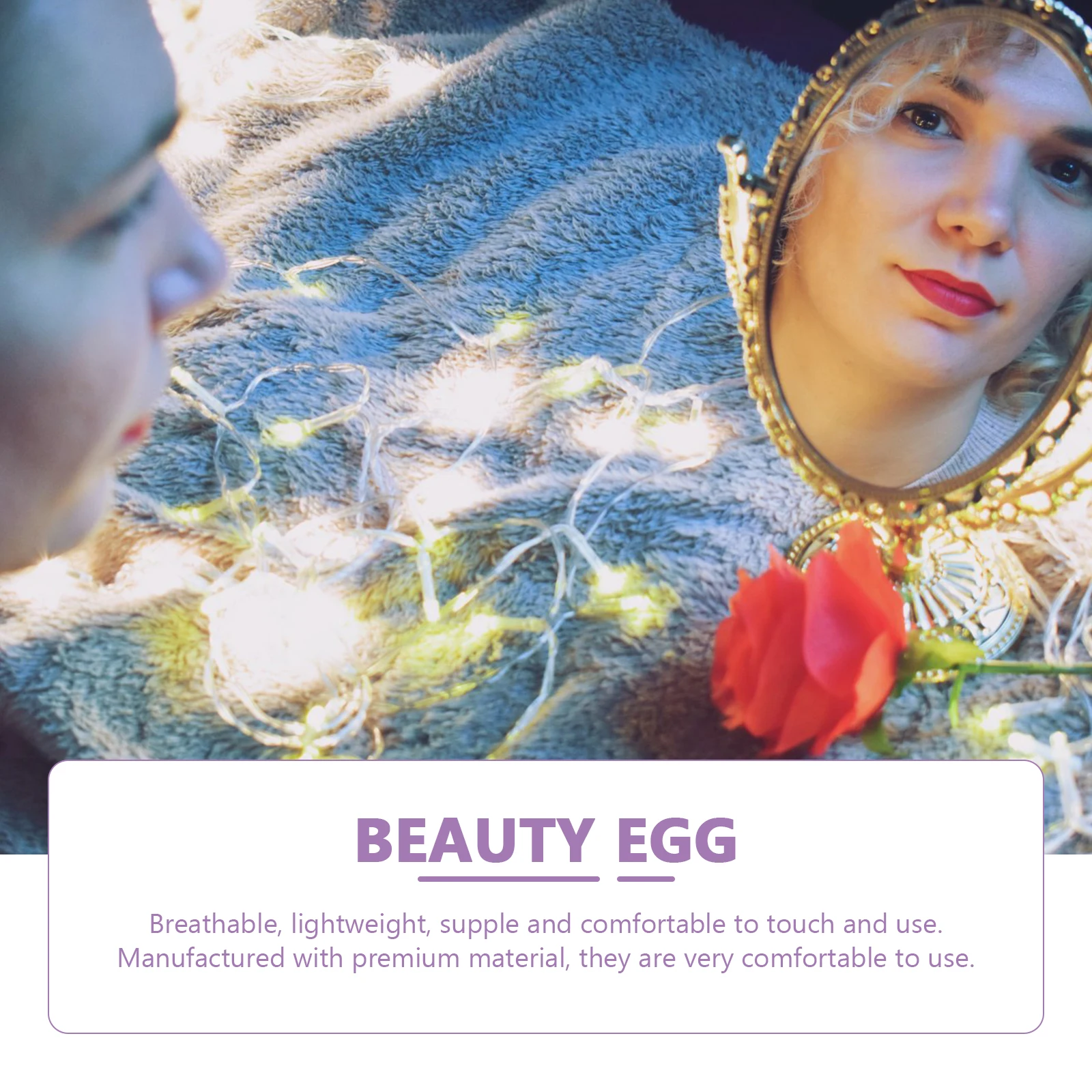 

2Pcs Makeup Mermaid Powder Beauty Egg Lightweight Comfortable Tools For Sunscreen Foundation Powder Cream