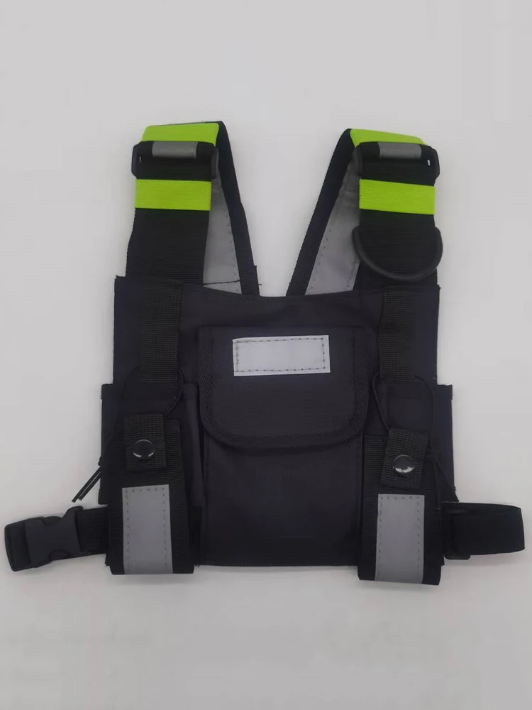 

Functional Tactical Chest Bags Unisex Walkie-talkie Pack Hip Hop Vest Streetwear Bag Chest Rig Bag Oxford Cloth Vest Backpack