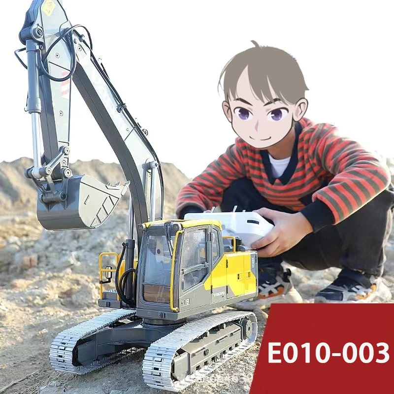 Hot Sale Double E Hobby E010-003 1/14 Scale RC Excavator Volvo 24Channels Remote Control Full Functional Electric Vehicle Toys