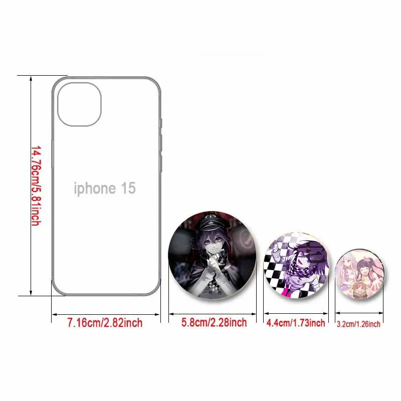 Anime Game Danganronpa V3 Dangan Ronpa Button Pin Momota Harukawa Hinata Kokichi Oma Kaito Maki Nagito Badge Bag Decor Brooch