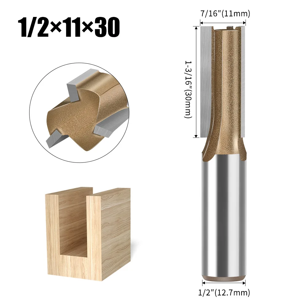 

1/2mm Professional Grade Woodworking Special Milling Cutter Head Three-blade Straight Knife Slotting Grooving Knife